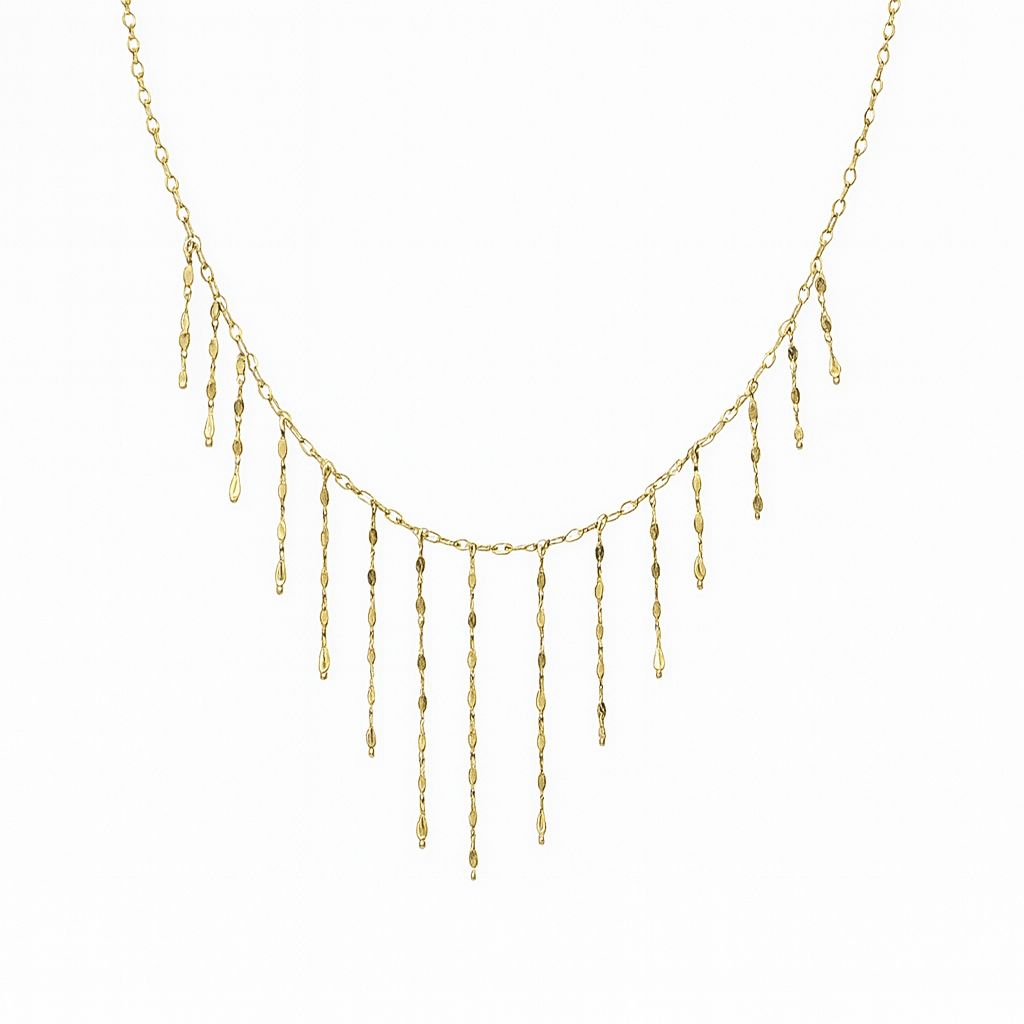 گردنبند شرابه ای پرکی