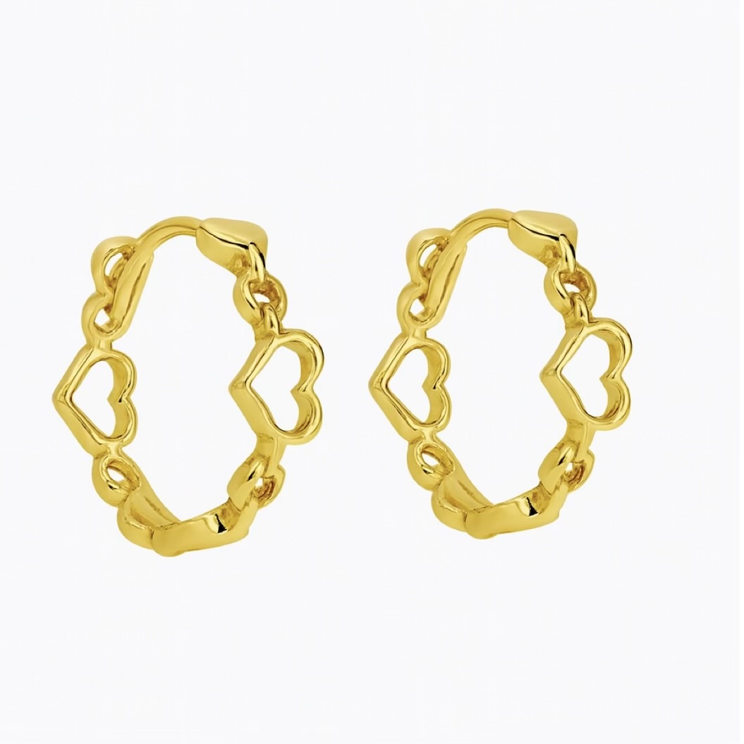 گوشواره حلقه ای قلب